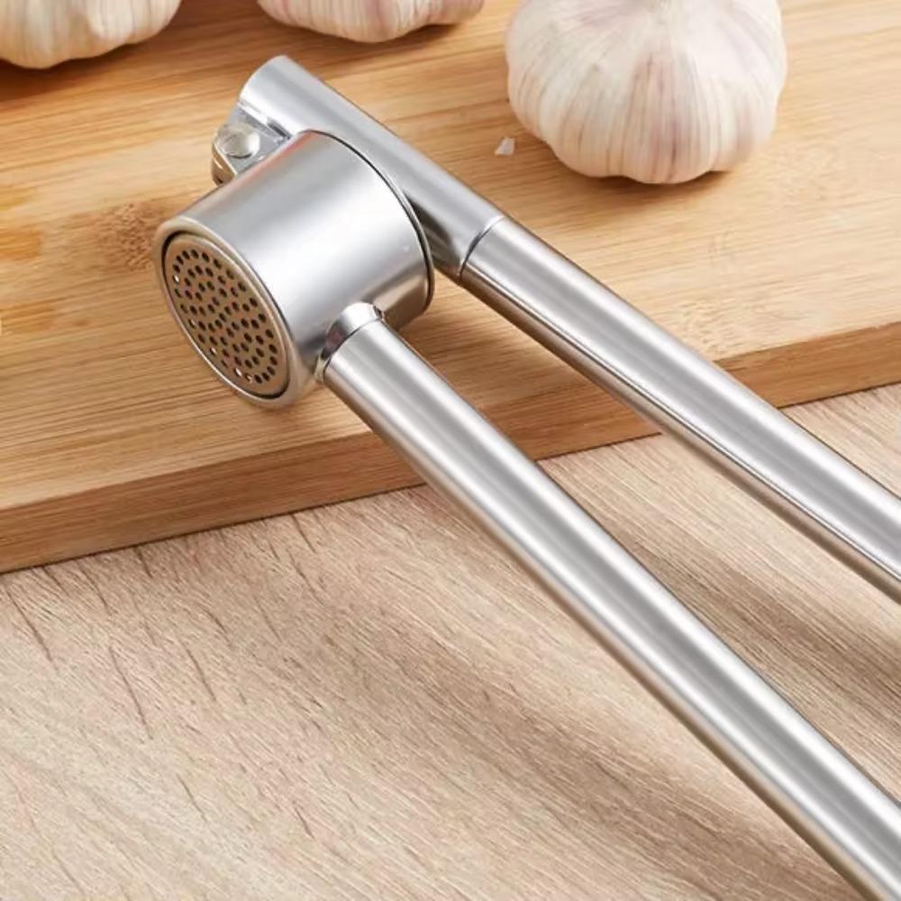 Stainless Steel Garlic Press Detachable Ginger Mud Squeezer Food Processor Garlic Masher  Vegetable