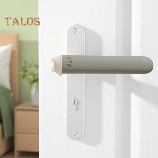 Baby Safety Door Knob Cover Cat Pattern Silicone Door Handle Glove Noise Reduction Anti Collision Wall