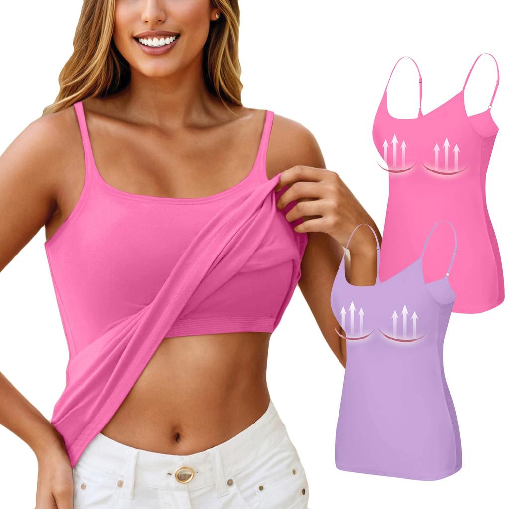 2PC Women's Camisole With Bottom And Chest Pad, Sexy Oversized Underwear With Chest Pad