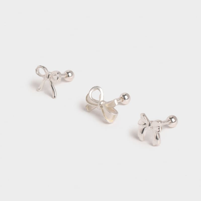 POSTLUDE [SILVER/3TYPE] MINI RIBBON PIERCING