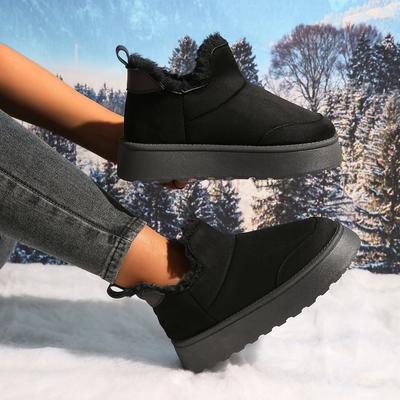 Damenstiefel Neue Winter High-Top Schneestiefel Damen Verdicktes Plüsch Warm Schlicht und Vielseitig Bequeme Baumwollschuhe für Damen