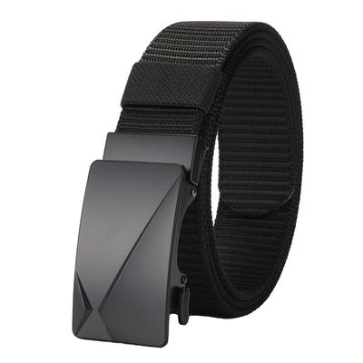 Men's New Belt Automatic Buckle Durable Nylon Tactical Braided Belt Middle Aged and Young Outdoor Trousers