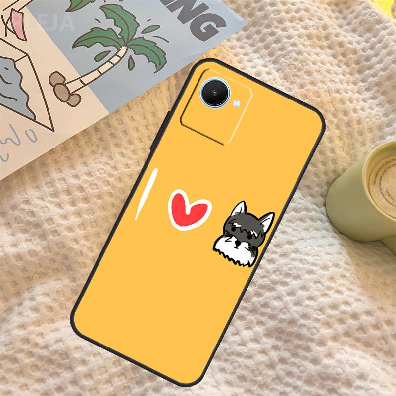 

Schnauzer Dog Case For Realme GT6 GT7 Pro C67 C65 C63 C61 C55 C53 C51 C35 C71 C75 11 12 13 14 15 Pro Plus Realme C61