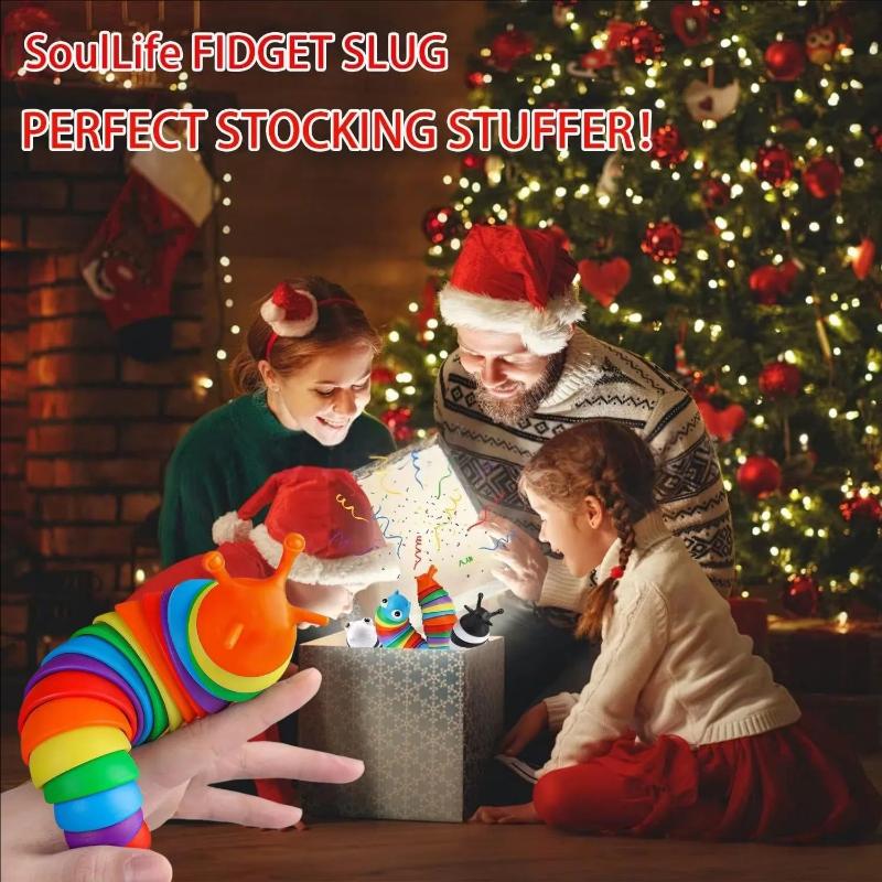 1pcs Random Colorful Slug Caterpillar Stress Relief Toy Strange Slug Puzzle Simulation Decompression Toy