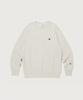 Champion Basic C Logo Crew Neck Sweatshirt Cream