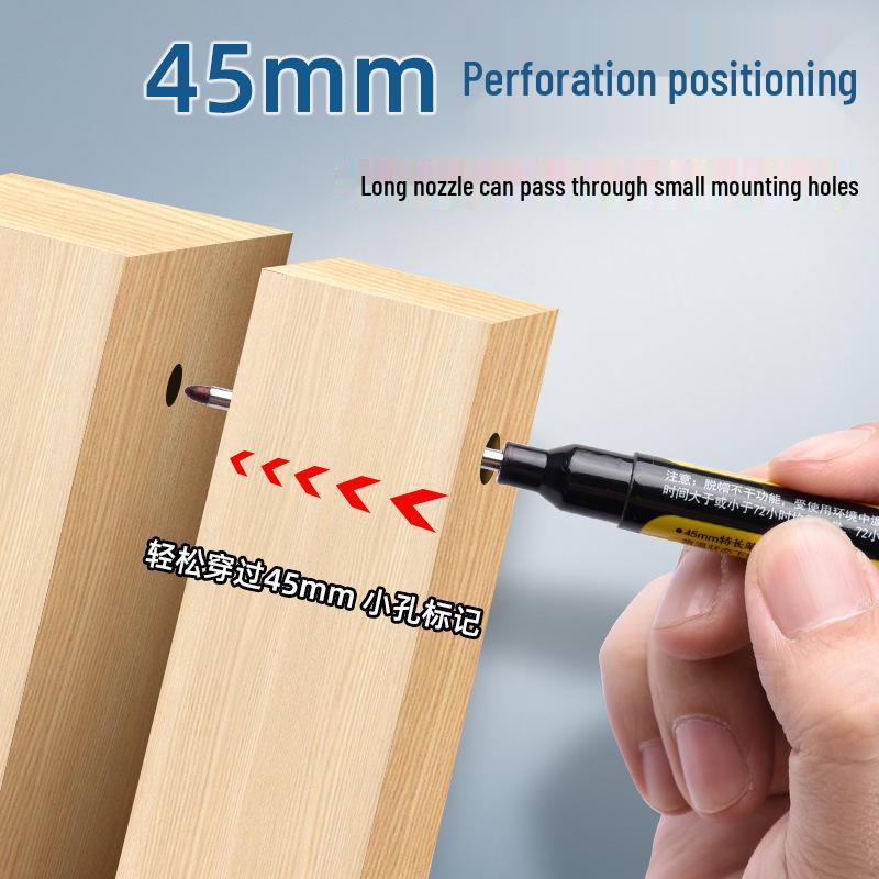 Jinwannian 45mm Deep Hole Oily Waterproof Marker for Woodworking and Construction