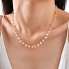 Ladies Temperament Cold Wind Stainless Steel Irregular Transparent Bead Necklace Bracelet Anklet Gold Nc-2506