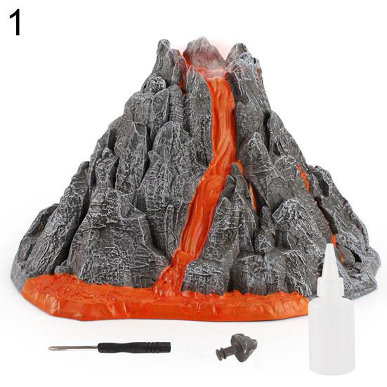 Children Toy Simulation Fashion with LED Party Home PVC Volcanic Eruption Decoration Model