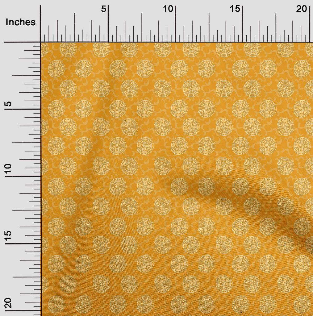 oneOone Cotton Flex Fabric Spiral Block Print Sewing Fabric BTY 40 Inch Wide