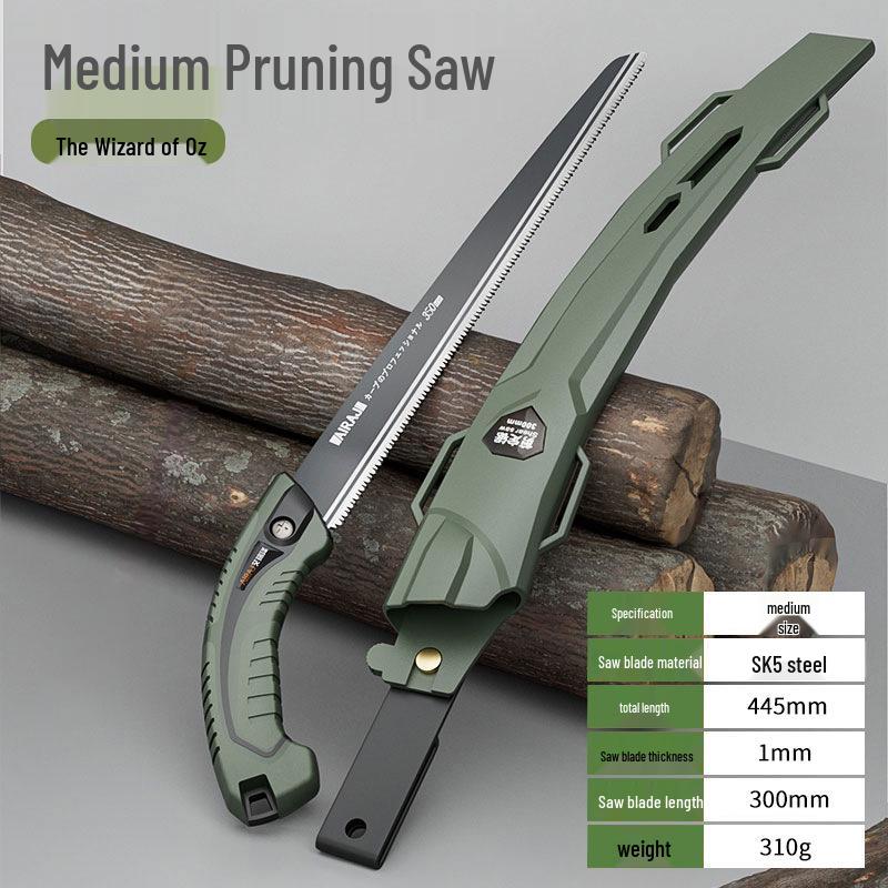 Compact Handheld Woodworking Saw - Folding Manual Tool for Tree and Wood Cutting