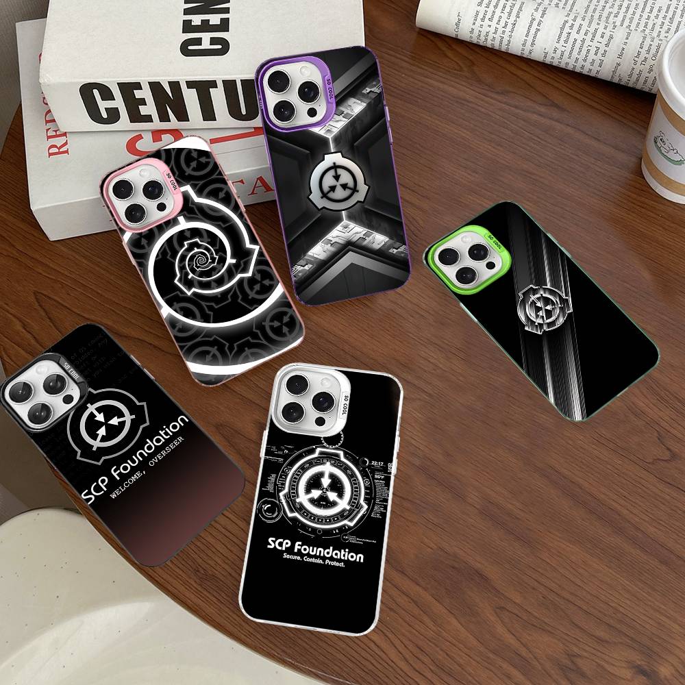 Classic Popular Scp F-Foundation Phone Case Color Silver Shell For LPhone 17 16 16e 15 14 13 12 11 Pro Max Plus