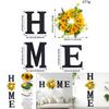 Home Sunflower Door Hanging With Plastic And Polyester Material For Fall Festival
