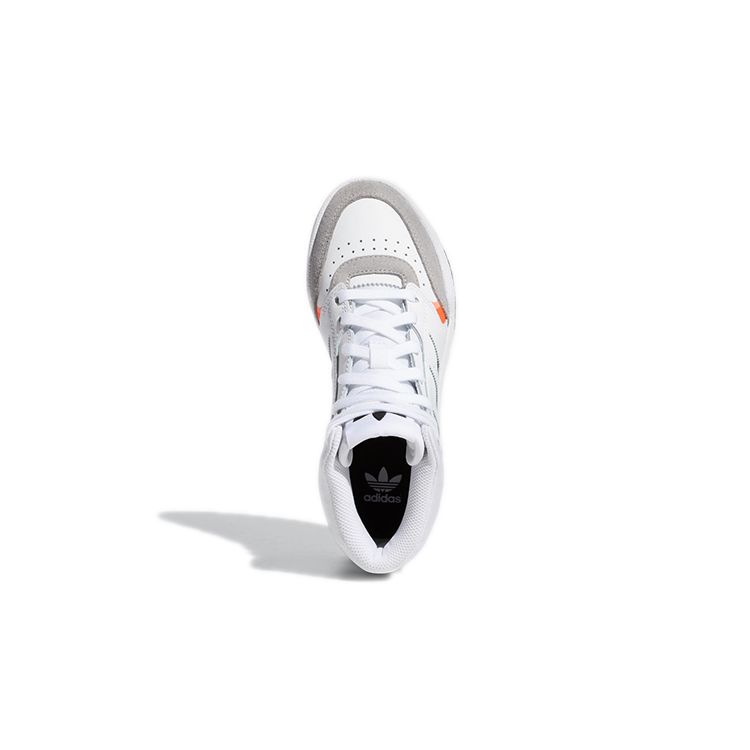 Adidas Originals Drop Step J Comfortable Casual High-Top Kids Skate Shoes Kids Sneakers White Gray EE8755