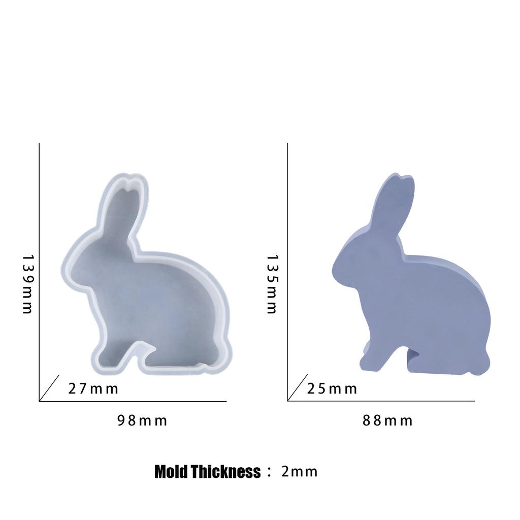 DIY Drip Mold Easter Three-dimensional Cute Rabbit Silicone Mold Soap Mold Rabbit Aromatherapy Candle Mold