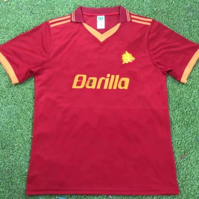 98-99 Serie A Rome retro shirt seizoen 17-18 thuis kortmouwig Nr. 10 Totti Ares voetbalshirt