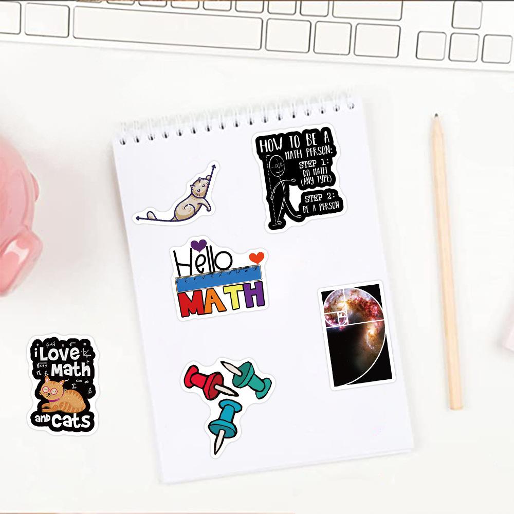 108 Cartoon Math Graffiti Stickers Decorate Guitar Notebook Suitcase DIY Waterproof