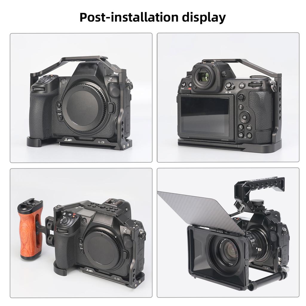 JLwin JL-Z8 Camera Cage Aluminum Alloy Camera Video Cage with Magnetic Wrench Slot Cold Shoe Mount