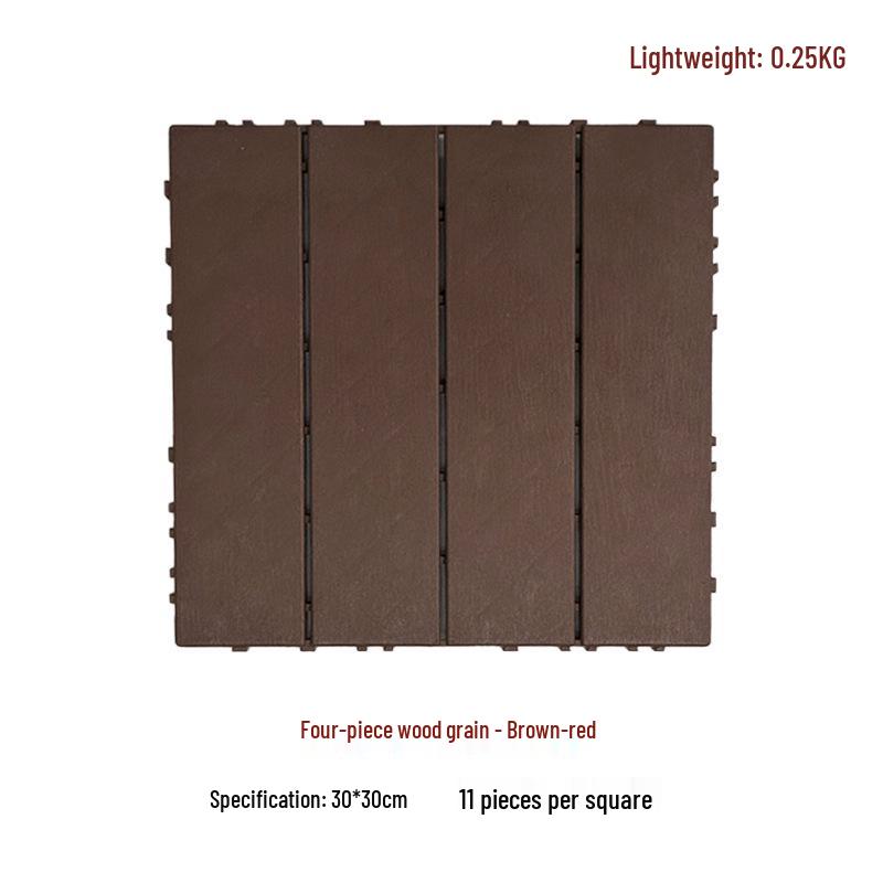 Suelo de Plástico Compuesto para Exteriores de Encastre 30x30 para Jardín/Balcón
