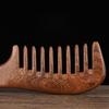 Natural Sandalwood Hair Comb Wide Tooth Wooden Anti Static Scalp Massager for Curly Straight Hair Detangling Home Travel Gift
