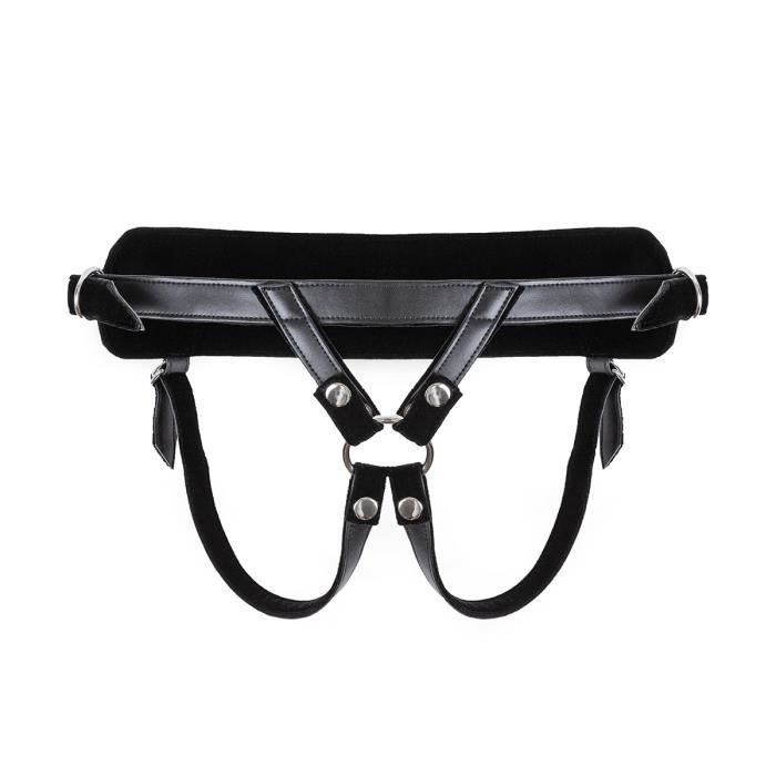 Virgite Strap-on Harnas met zwarte dildo - maat S