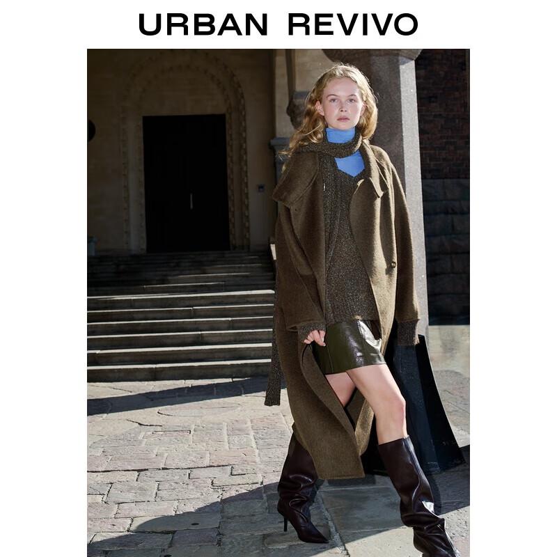 

UR Women s Elegant Stand Collar Loose Fit Winter Coat S