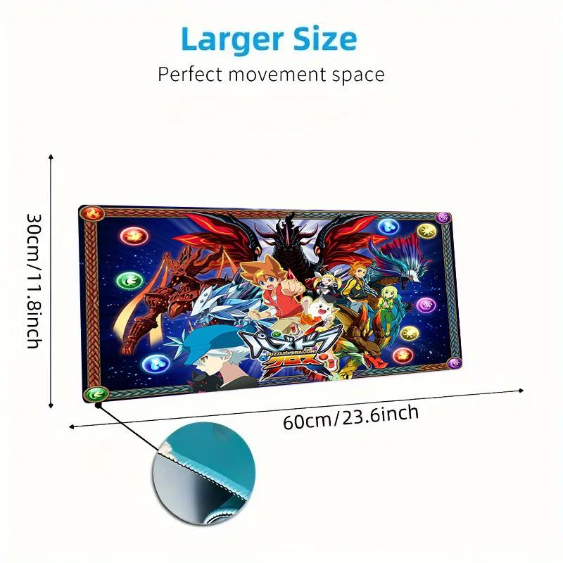 Puzzle & Dragons Color Mouse Pad Large Gaming Table Cushion Non-slip Laptop Tablet Big Mousepad XXL Mat Mini PC Playmat With Lock Edge
