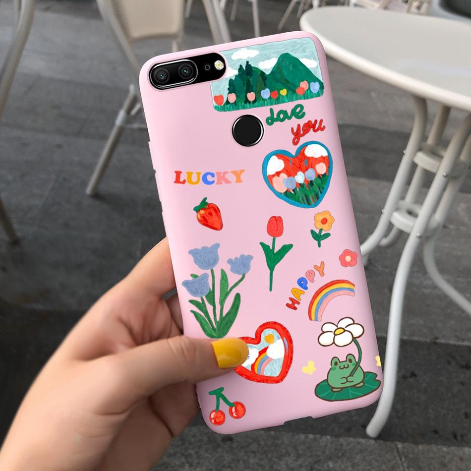 Cute Cartoon Phone Case For Honor 9 Lite LLD-L21 Candy Color Soft Silicone Back Cover For Honor 9 STF-L09 Funda Honor9 9Lite
