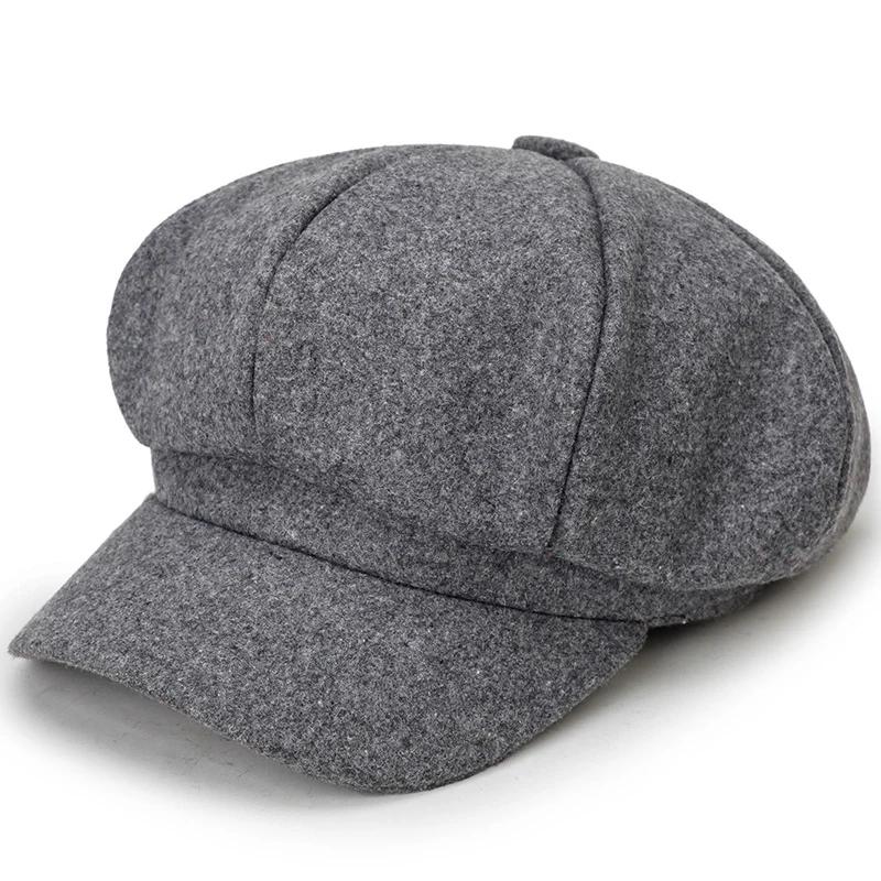 

Woolen Solid Color Beret Fashion Outdoor Cotton Hat Autumn And Winter Windproof Hats Men S And Women S Universal Caps