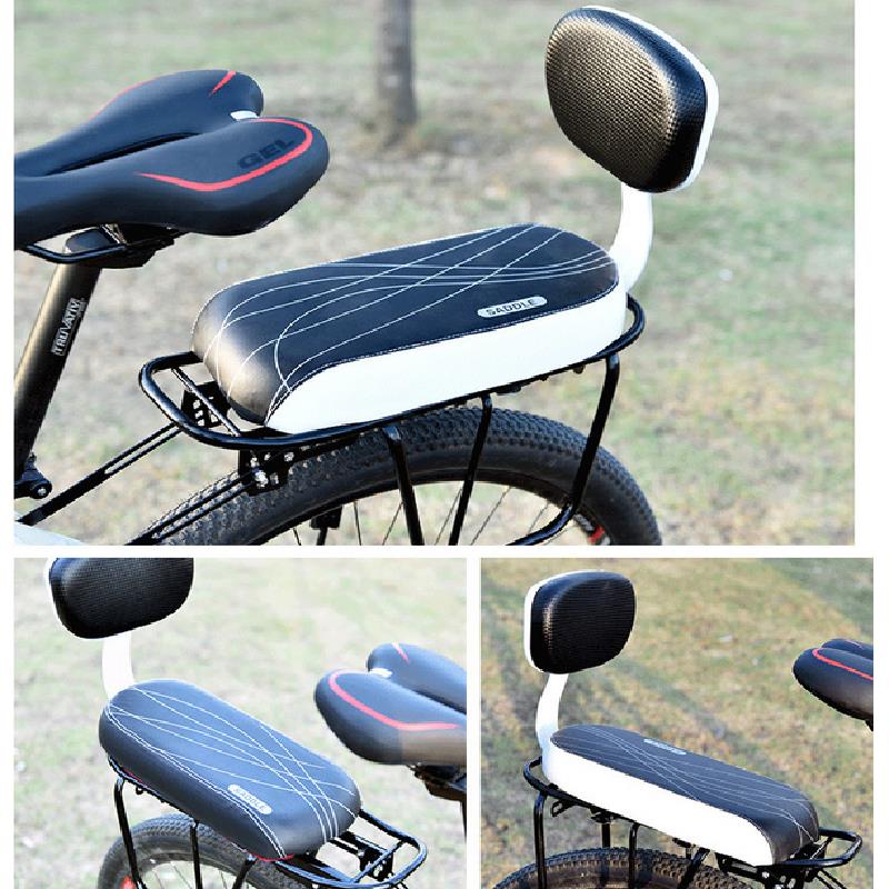 New Bicycle Rear Seat Saddle Soft Bicycle Child Seat With Back Rest With Handle Armrest Footrest Pedals Cycle Accessories Parts