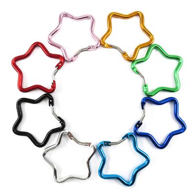 5 Stuks Vijfpuntige Ster Vormige Karabijnhaak Heavy Duty Aluminiumlegering Draagbaar Lichtgewicht Outdoor Kamperen Klimmen Snaphaak Clip Hanggesp