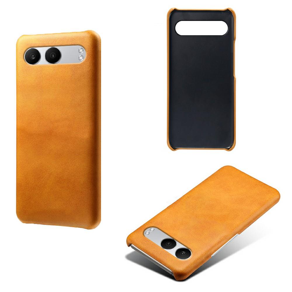 

For OnePlus Nord 4 Case Calf Texture PU Leather Hard PC Protective Phone Cover Rose Gold
