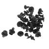 50pcs Auto Car Bumper Fender 6mm Hole Black Plastic Rivets Fasteners For Toyota