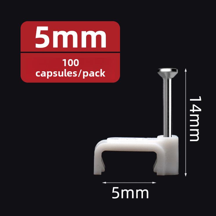 Clous en acier, fils et serre-câbles (4-50mm) - Pinces carrées et rondes en plastique/nylon