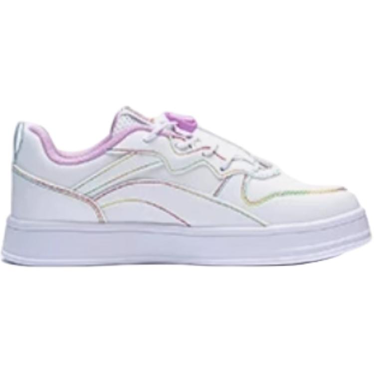 Li Ning Comfortable Shock Absorbing Durable Low Top Kids Skate Shoes Kids Sneakers White Multicolor YKCT036-2