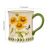 Pastoral Ceramic Coffee Cup Hand Painted Floral Teacup Creative High Temperature Resistant Household Office Breakfast Milk Cup