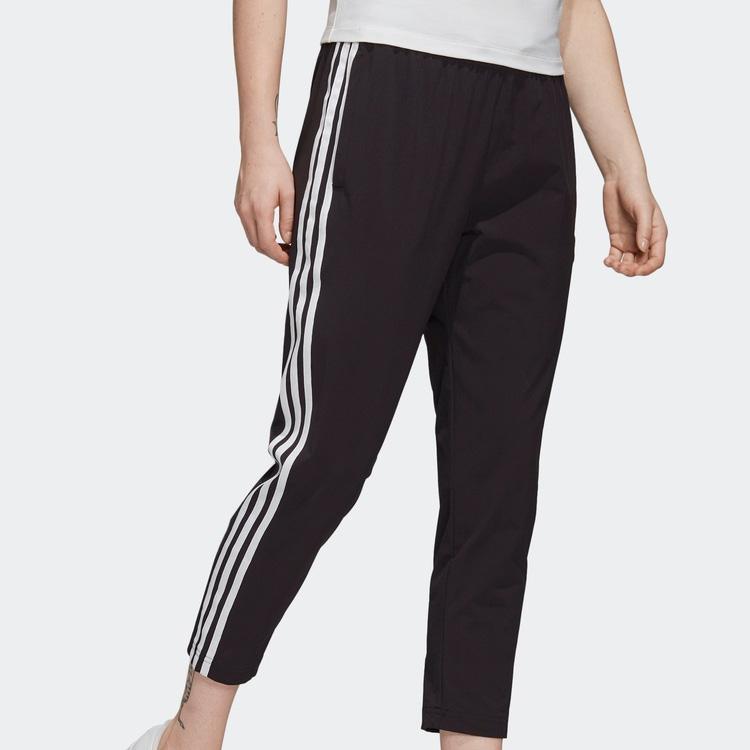 Adidas Originals Retro Three Stripe Printed Knit Track Pants Women Bottoms Black GK6169