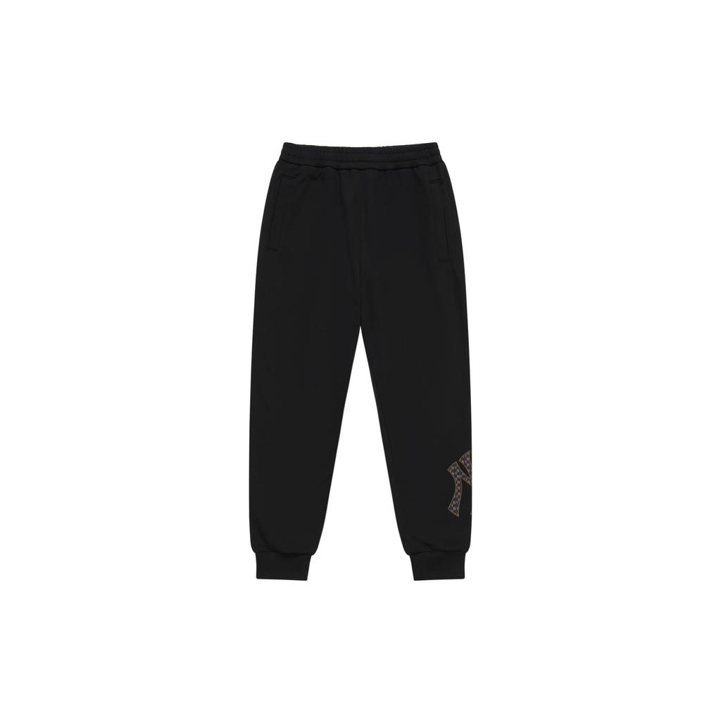 New MLB MONOGRAM Collection New York Yankees 24FW Knitted Sweatpants Unisex Black 3APTM0144-50BKS