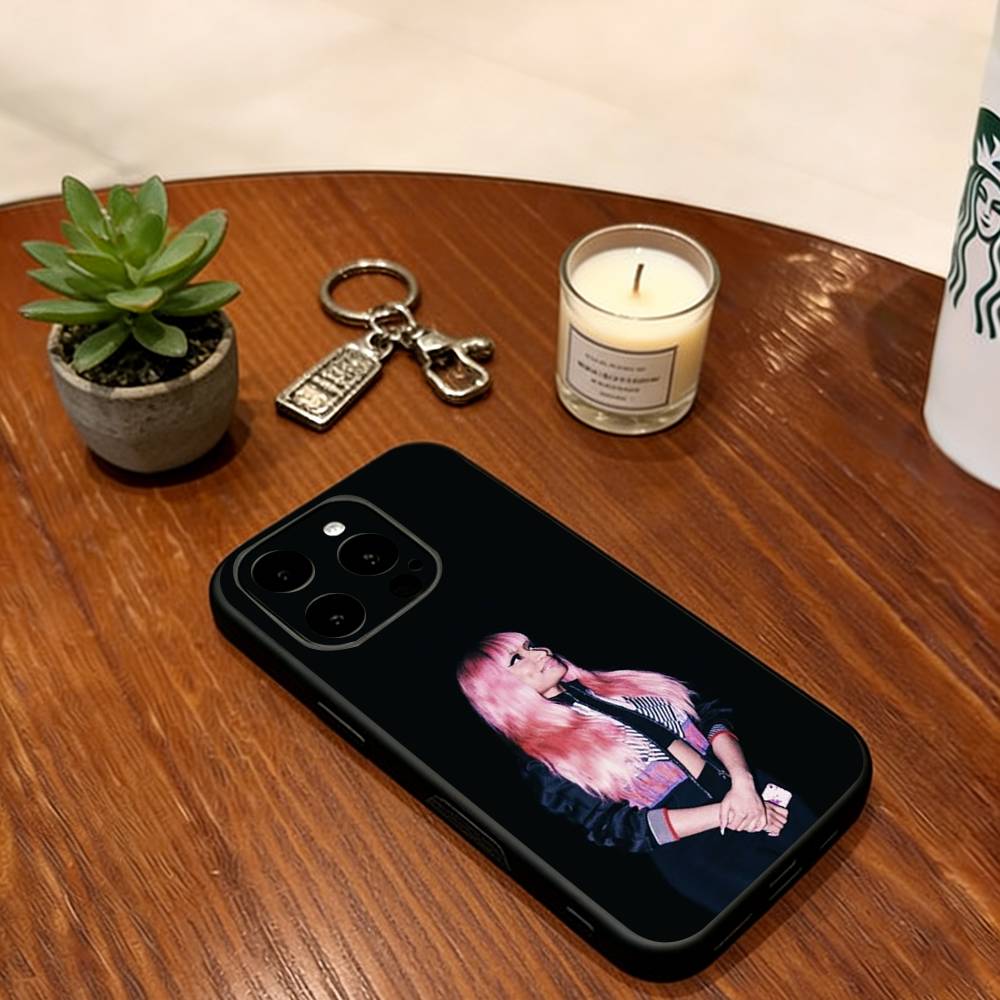 Nicki Minaj Singer Phone Case For iPhone 17, 16,15,14,13,12,11 Plus,Pro Max, Others Soft Silicone Black Cover