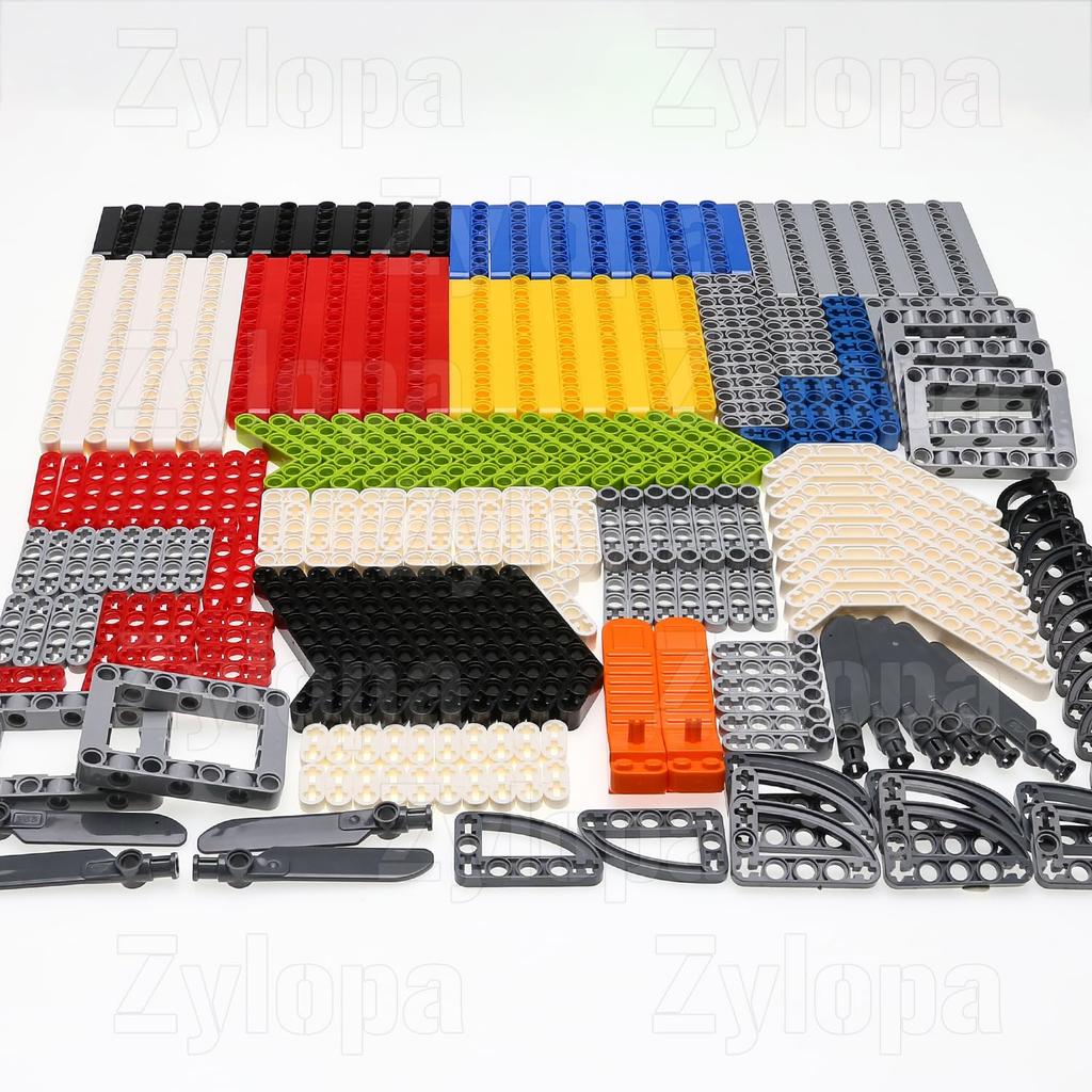 Zylopa 284-Piece Technic Beam Set, Technic Parts, Technic Frame Block Set, Rotor Helicopter Minifigure Block Separator, Technic Pieces (Random Color)