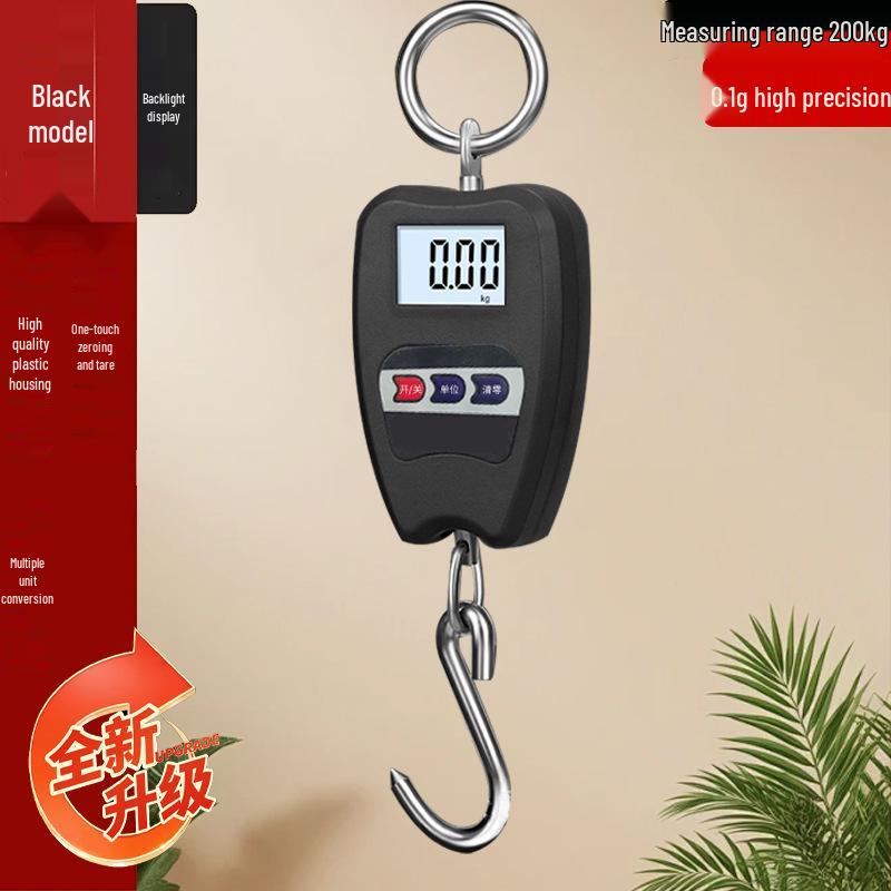 Portable Electronic Hanging Scale 200kg: Handheld Hook and Hoist Scale for Express Use