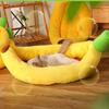 Banana Shaped Doghouse Pet Sofa Bed Washable Durable and  Boat Shaped Cat Beds Fully Filled and Not Easily Deformed Easy To Maintain Pet Accessories