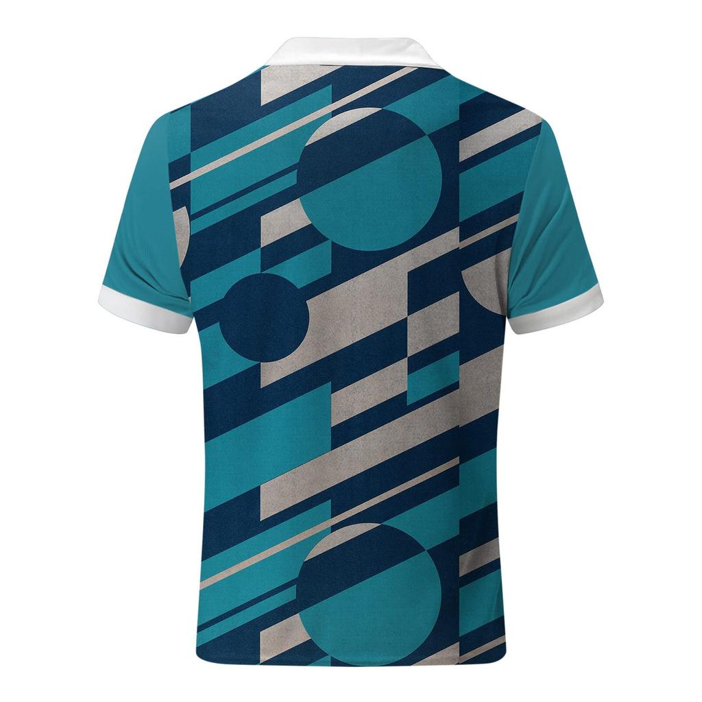 Herren-Hemd, Golf-Shirt, Retro, Farbkontrast, Outdoor, Straße, kurze Ärmel, Button-Down-Druck, Kleidung, Bekleidung, Mode, Designer, lässig, atmungsaktiv