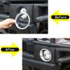 For Hummer H2 2003-2009 Car Styling ABS Silver Car Front Fog Lamp Trim Ring Cover Sticker Car Exterior Accessories
