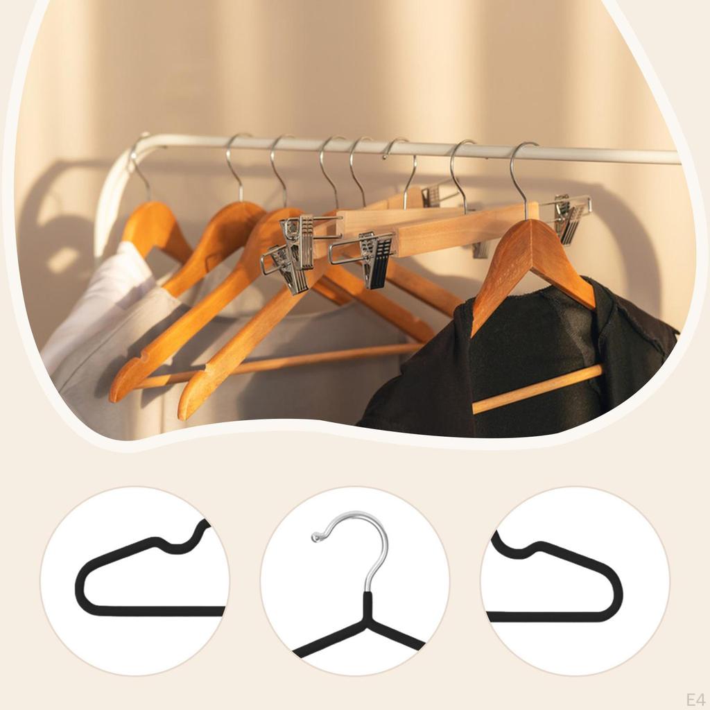 20 Pieces Clothes Hangers Clothing Rack High Manganese Steel Coat Drying for Home