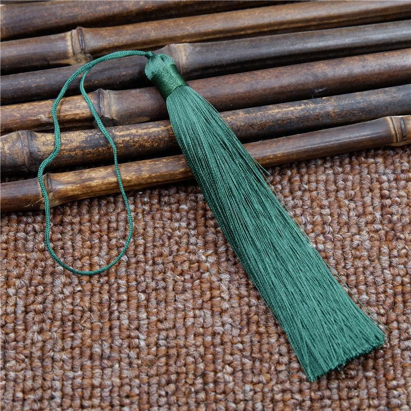 12 cm Eis-Seide Quasten Suizi Antik Langer Hänge-Spitzenfächer Anhänger Antikes Cheongsam Hanfu Quastenanhänger Handgefertigtes Zubehör