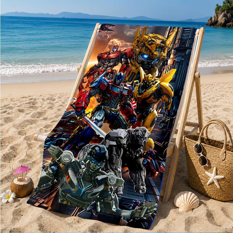 Trans-formers Beach Towel, Super Soft Microfiber, Perfect Gift for Her/Him, Birthday, for Pool, Beach, Travel, Decor Beach Party