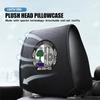For AMG Suede Car Logo Seat Headrest Cover Anti-dirty Neck Pillow Protector Accessories Benz CITAN VITO SPRINTER CLS SLK W202