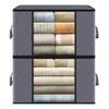 1Pc Portable Large Capacity Quilt Storage Bags Quilted Clothes Organizer with Visual Window, Perfect Home Finishing Storage Bag