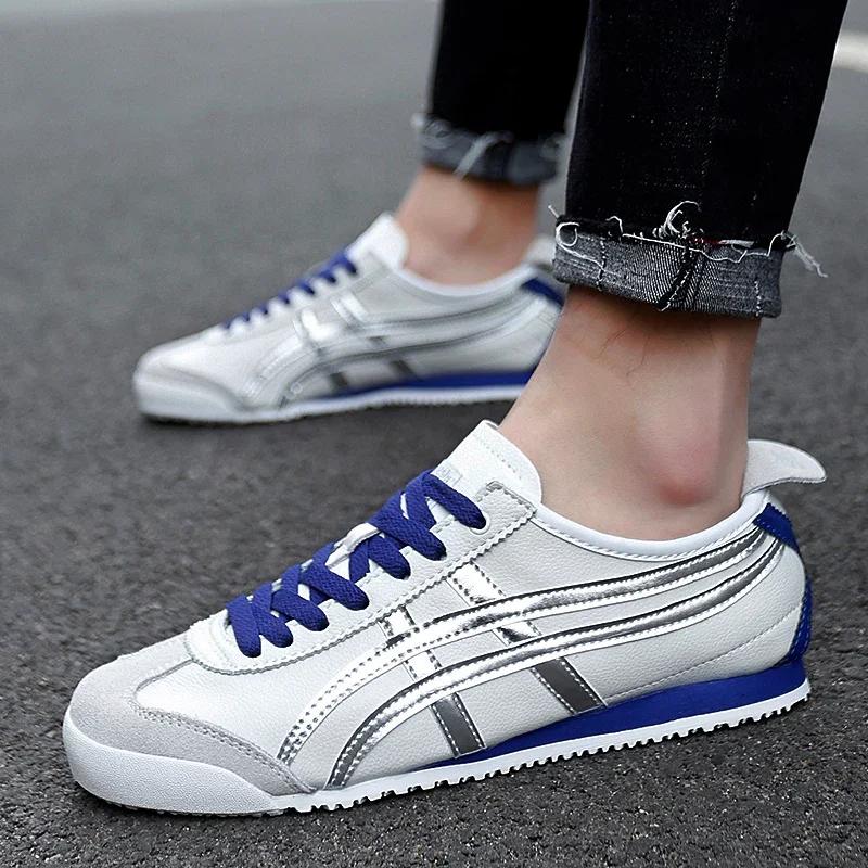 

Couple Style Unisex Running Shoes Hot Sale Genuine Leather Four Seasons Classic Casual Couple Shoes 2025Summer Breathable Seaso 35 коричневий