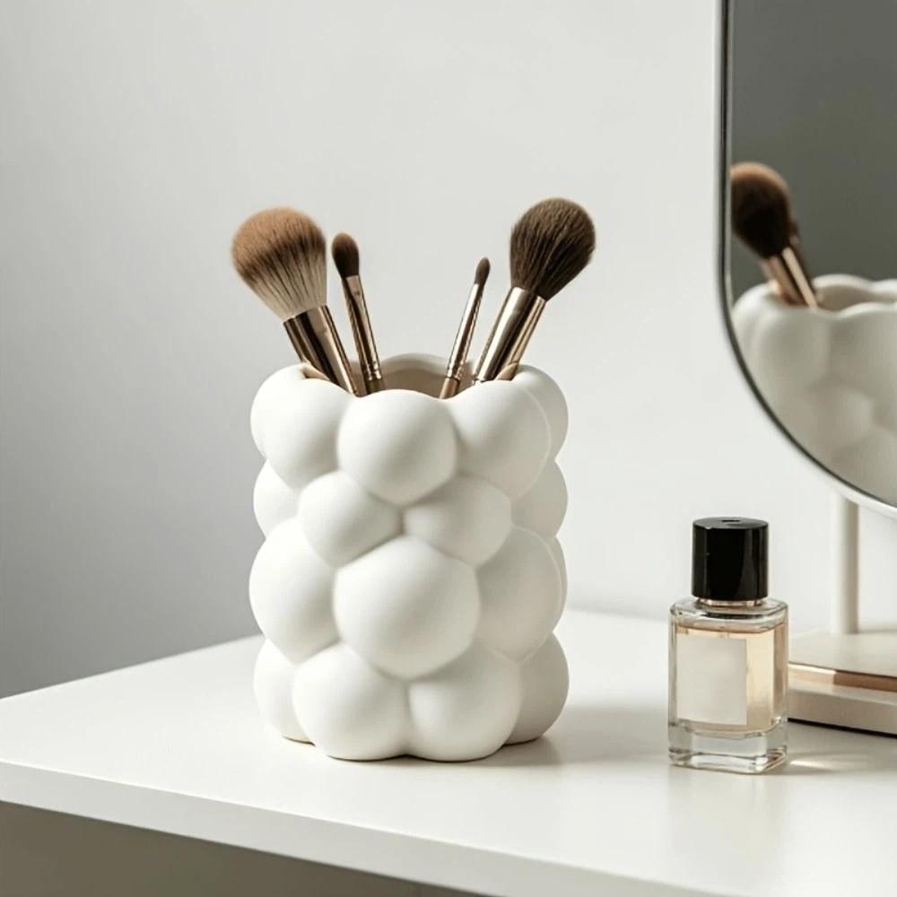 Nordic Style Desk Storage Box 3D Printed Makeup Brush Storage Pencil Holder Office Desktop
